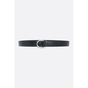 Gancini Smooth And Grainy Leather Reversible Belt-FERRAGAMO-JOHN JULIA