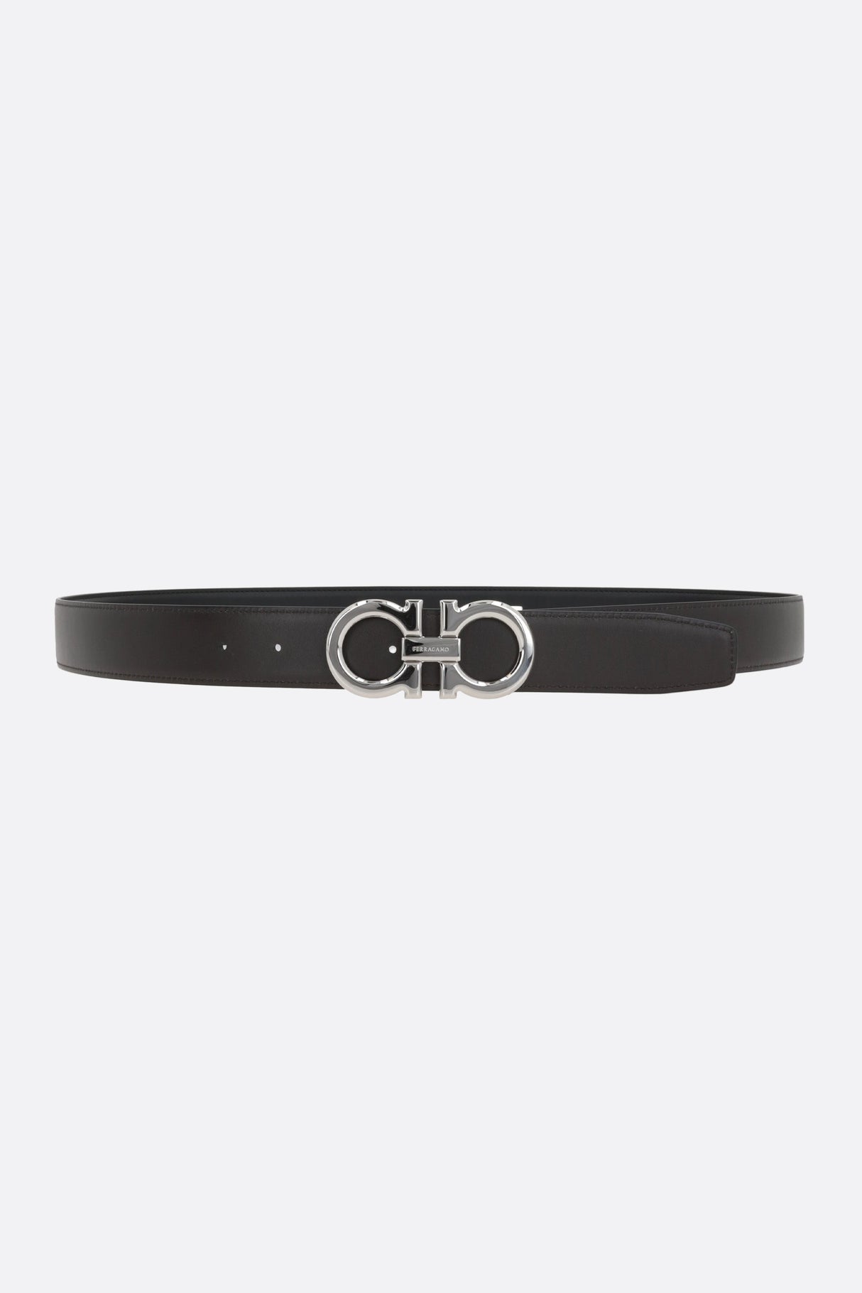 Gancini Smooth Leather Reversible Belt-FERRAGAMO-JOHN JULIA