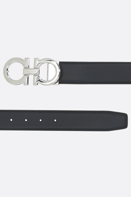 Gancini Smooth Leather Reversible Belt-FERRAGAMO-JOHN JULIA