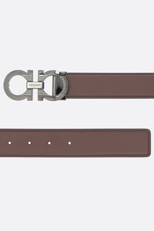 Gancini Smooth Leather Reversible Belt-FERRAGAMO-JOHN JULIA