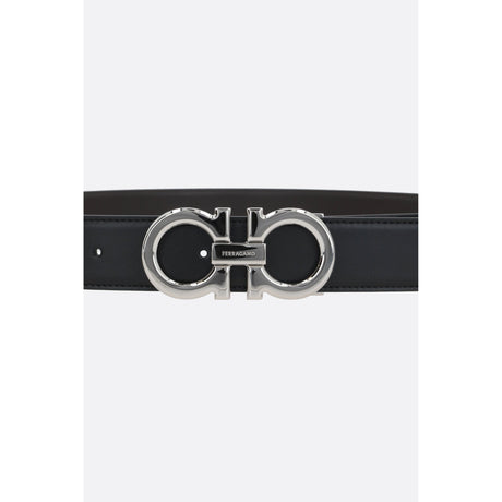 Gancini Smooth Leather Reversible Belt-FERRAGAMO-JOHN JULIA