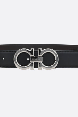 Gancini Smooth Leather Reversible Belt-FERRAGAMO-JOHN JULIA