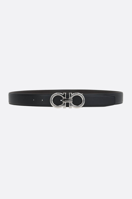 Gancini Smooth Leather Reversible Belt-FERRAGAMO-JOHN JULIA