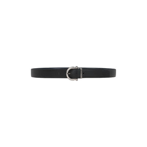 Gancini Smooth and Grainy Leather Reversible Belt-FERRAGAMO-JOHN JULIA