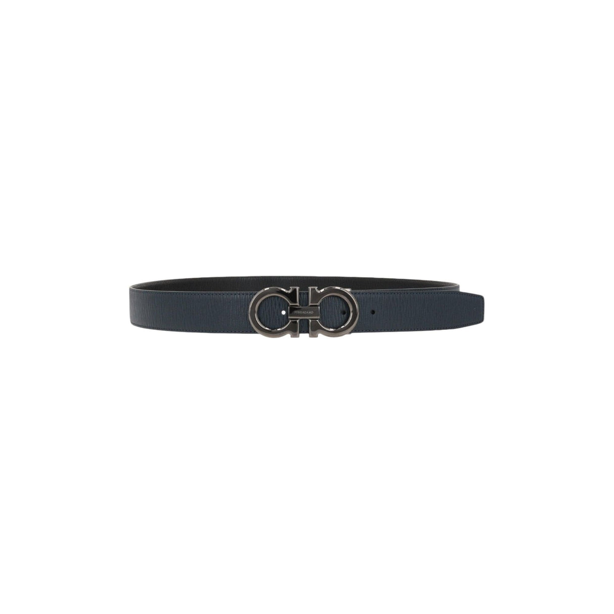 Gancini Textured Leather Reversible Belt-FERRAGAMO-JOHN JULIA