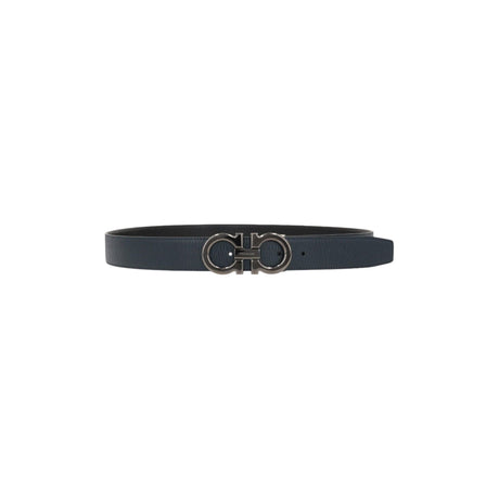 Gancini Textured Leather Reversible Belt-FERRAGAMO-JOHN JULIA