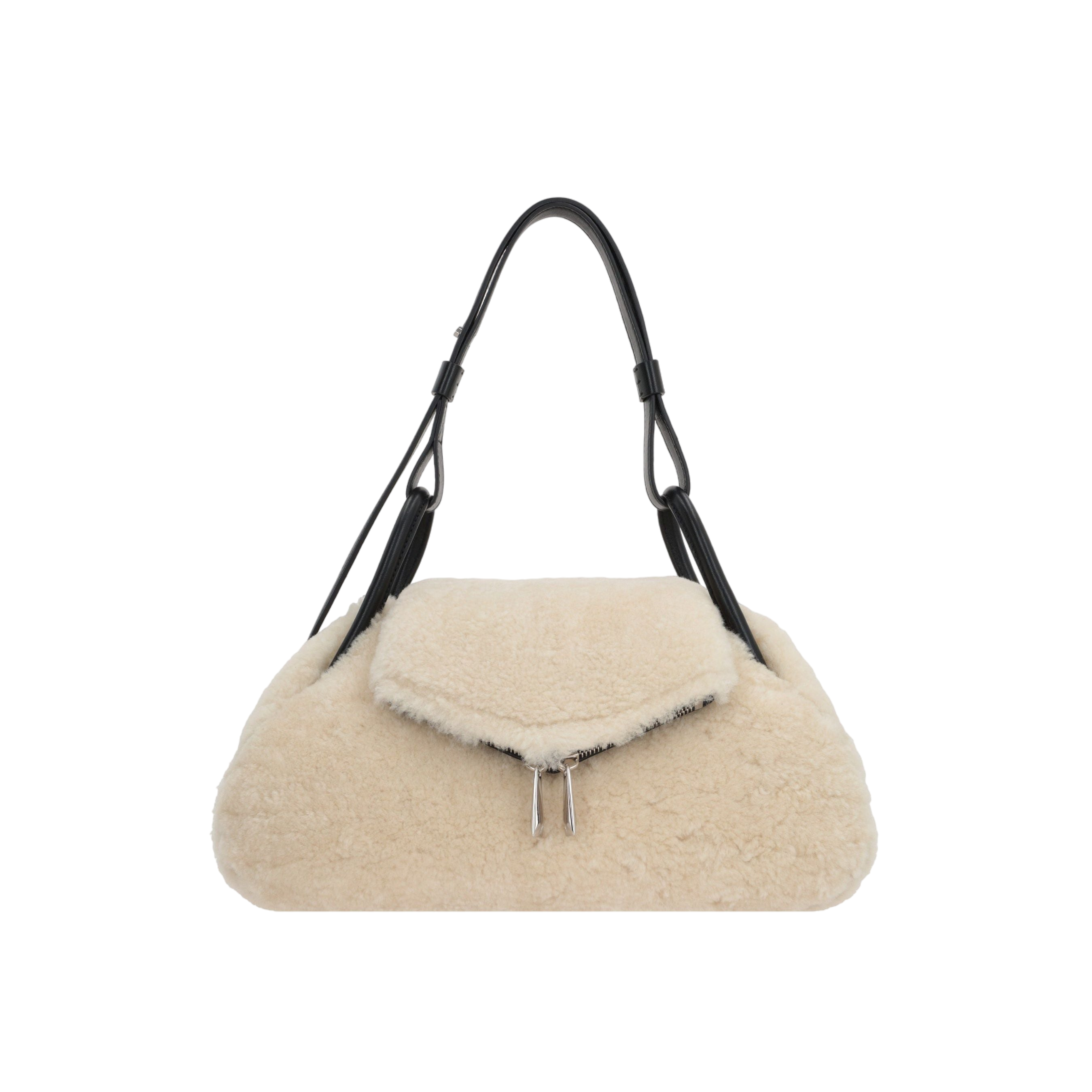 Gemini Shearling Handbag-AMINA MUADDI-JOHN JULIA