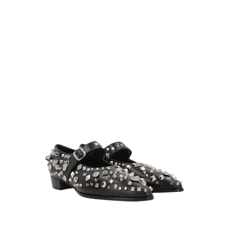 Gerwin Studded Leather Mary-Jane Ballerinas-BALLY-JOHN JULIA