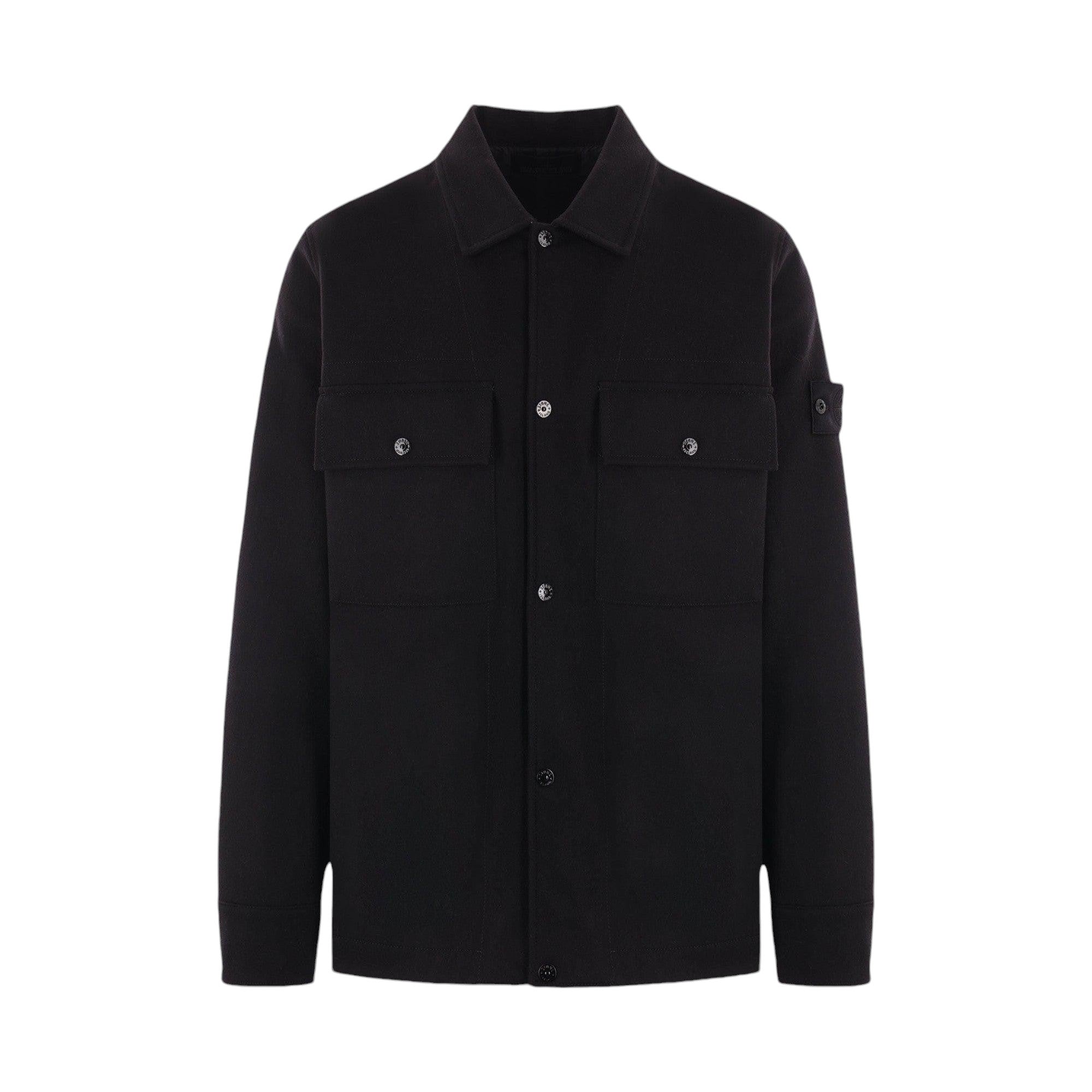 Ghost Wool Blend Overshirt-STONE ISLAND-JOHN JULIA