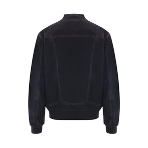 Ghostwash Denim Bomber Jacket-ALEXANDER MCQUEEN-JOHN JULIA