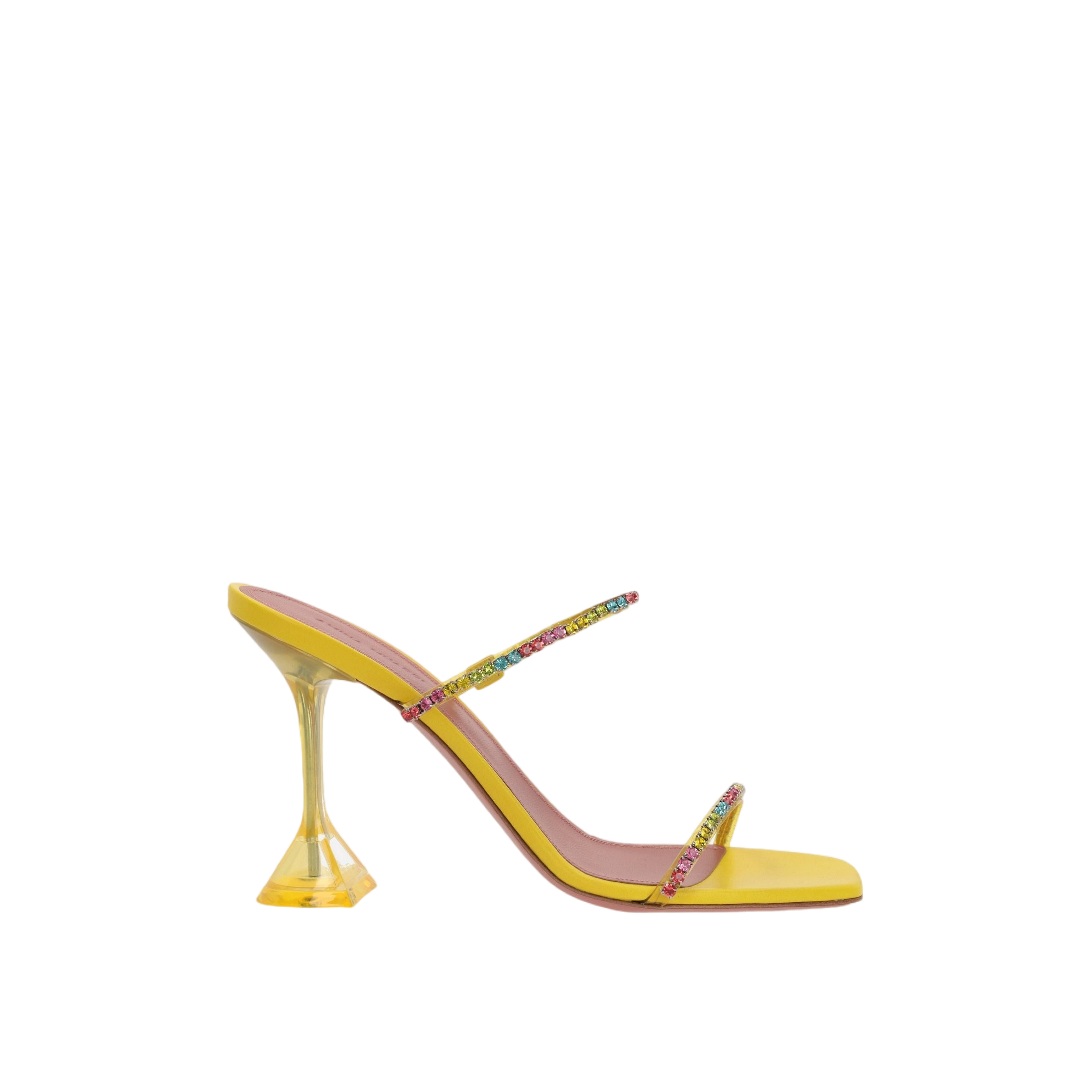 Gilda Smooth Leather and PVC Mule Sandals-AMINA MUADDI-JOHN JULIA