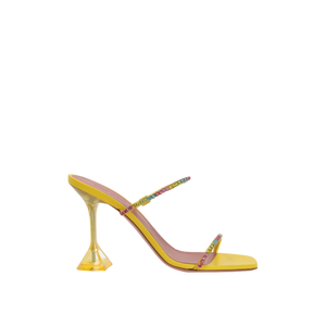 Gilda Smooth Leather and PVC Mule Sandals-AMINA MUADDI-JOHN JULIA