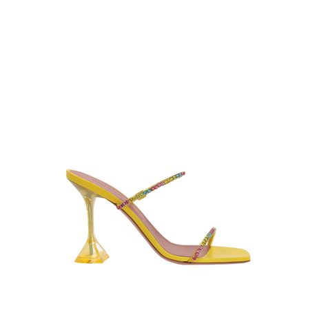 Gilda Smooth Leather and PVC Mule Sandals-AMINA MUADDI-JOHN JULIA