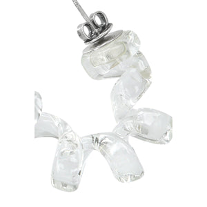 Glass and Silver Coil Earrings-BOTTEGA VENETA-JOHN JULIA