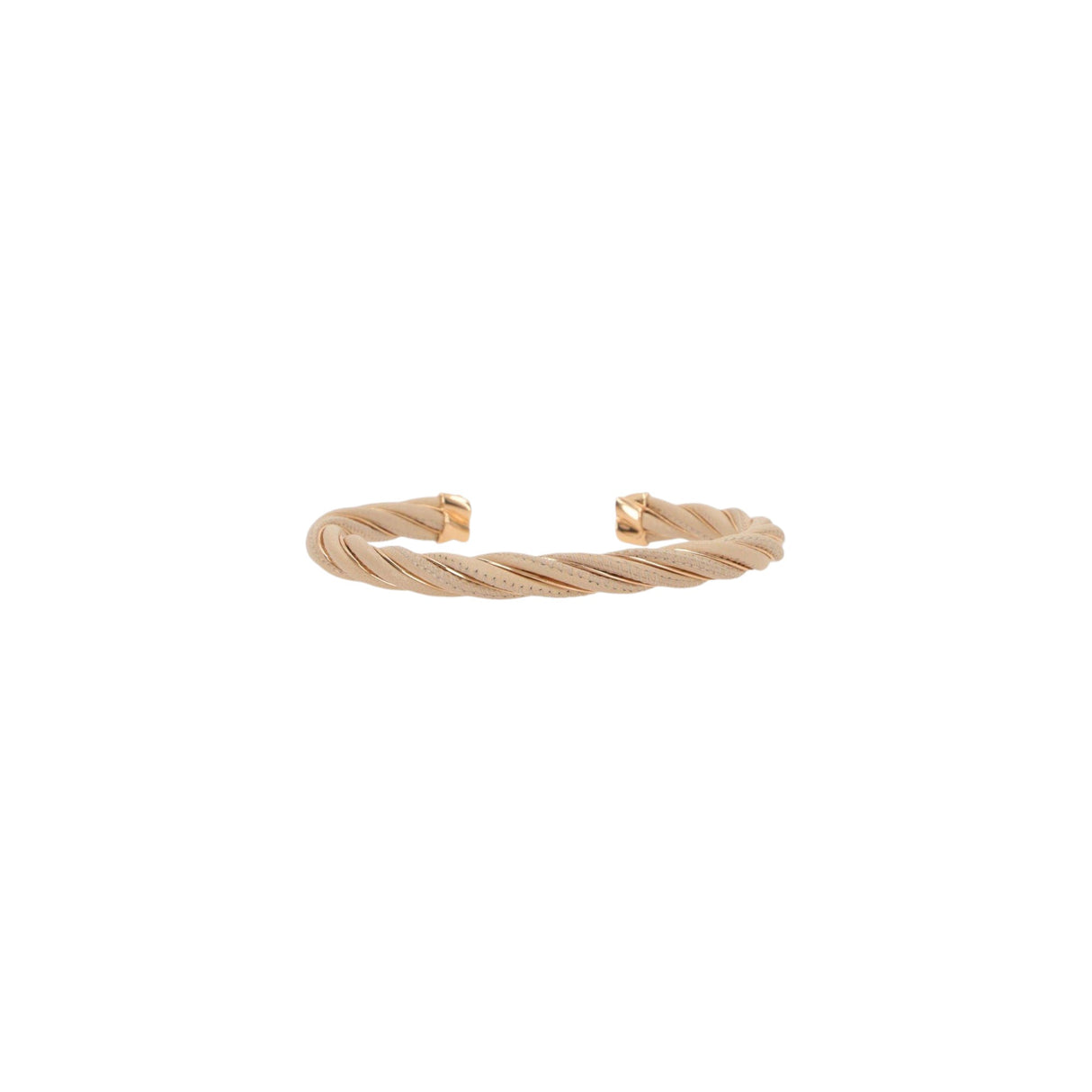 Gold-plated Silver and Nappa Cuff Bracelet-BOTTEGA VENETA-JOHN JULIA