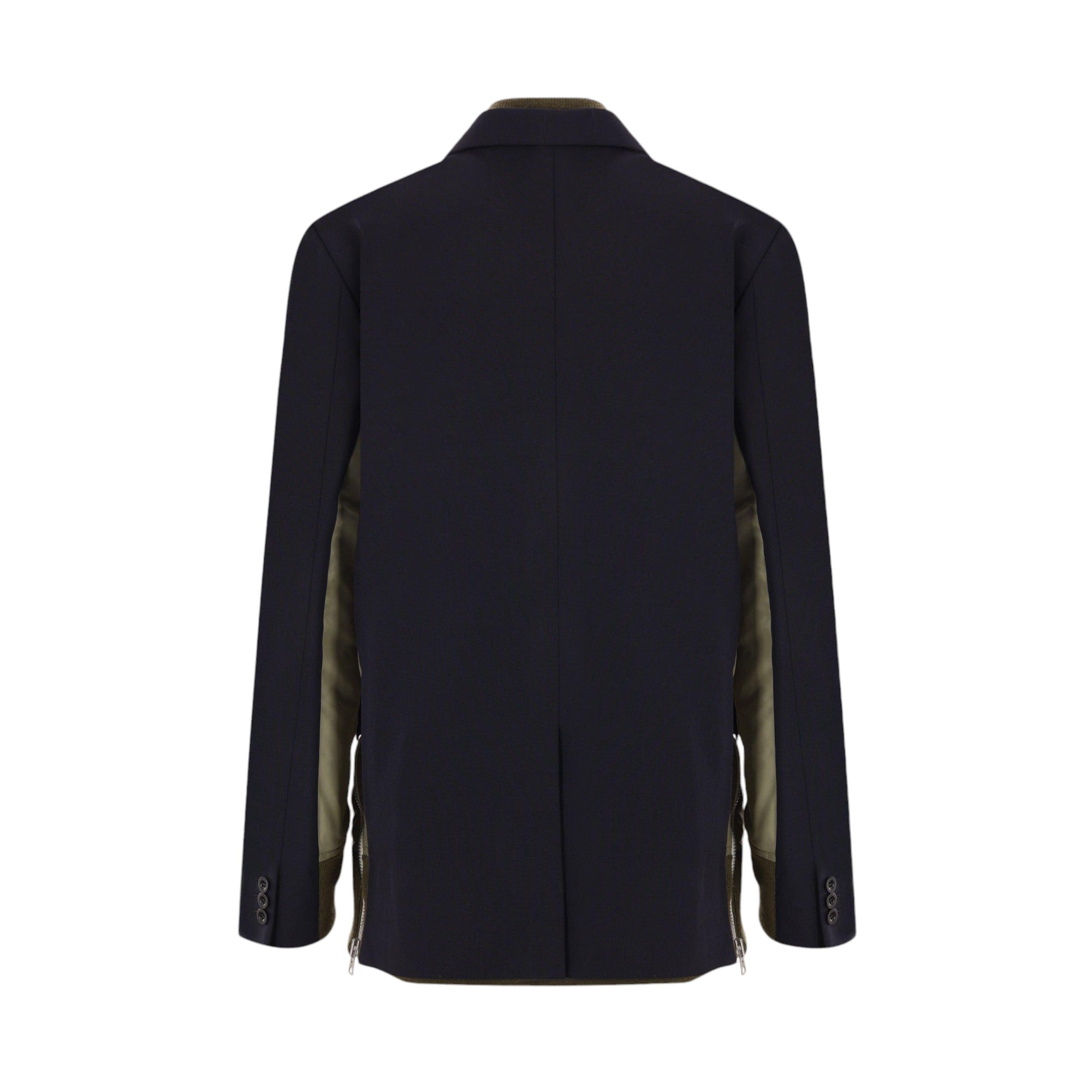 Grain De Poudre and Nylon Padded Bomber Jacket-SACAI-JOHN JULIA