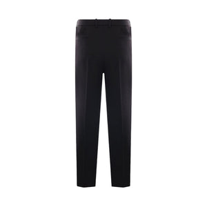 Grain De Poudre High-waist Pants-SAINT LAURENT-JOHN JULIA