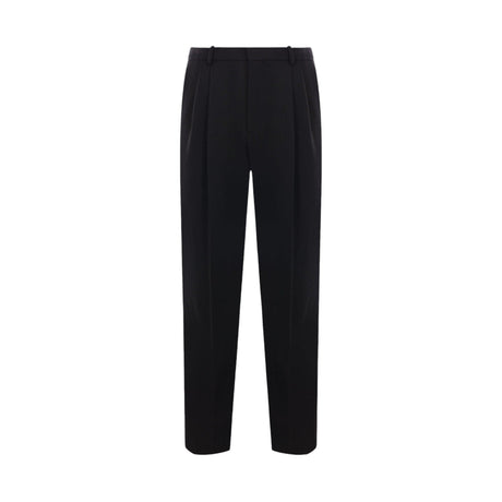 Grain De Poudre High-waist Pants-SAINT LAURENT-JOHN JULIA