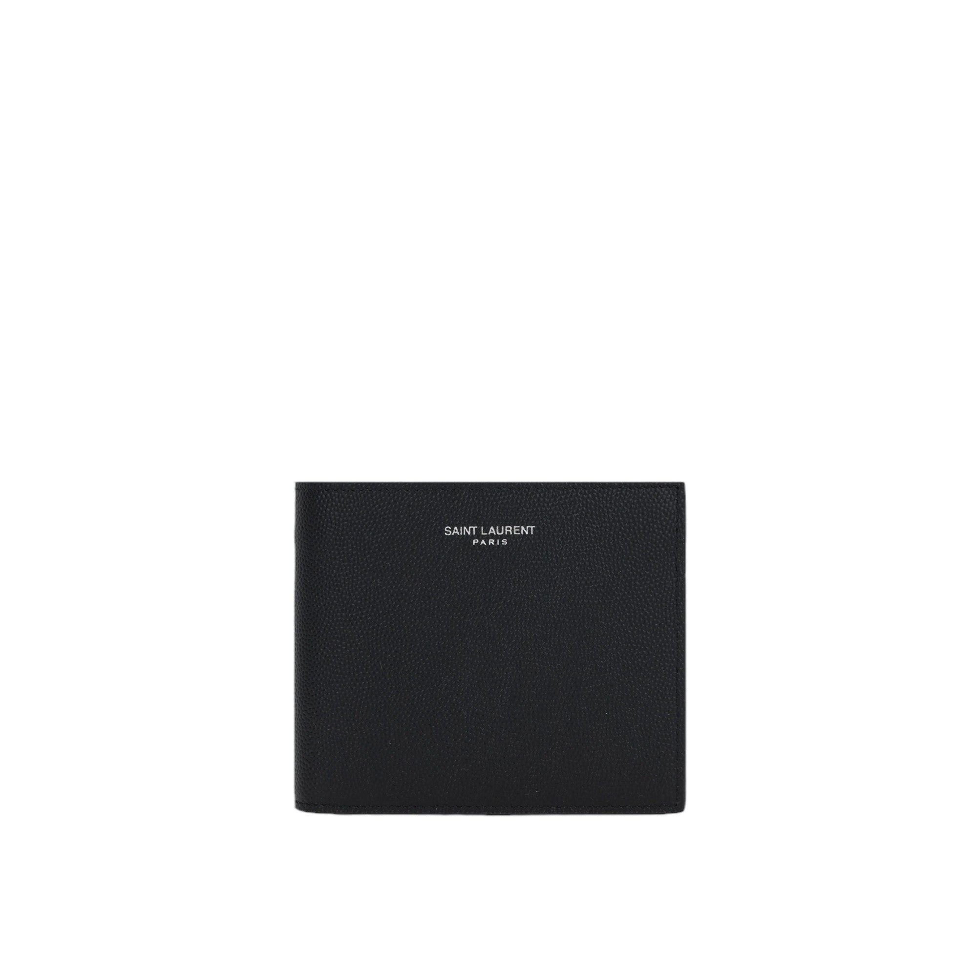 Grain De Poudre Leather Bi-Fold Wallet-SAINT LAURENT-JOHN JULIA