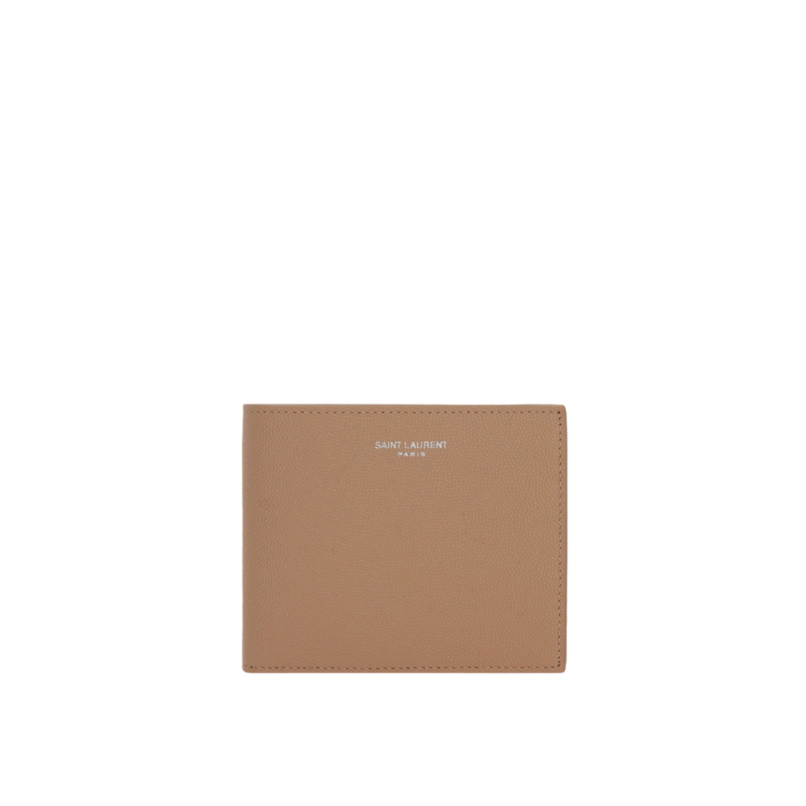 Grain De Poudre Leather Bi-Fold Wallet-SAINT LAURENT-JOHN JULIA