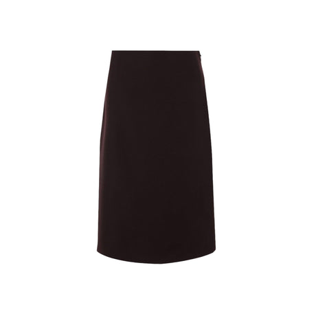 Grain De Poudre Wool Midi Skirt-FENDI-JOHN JULIA