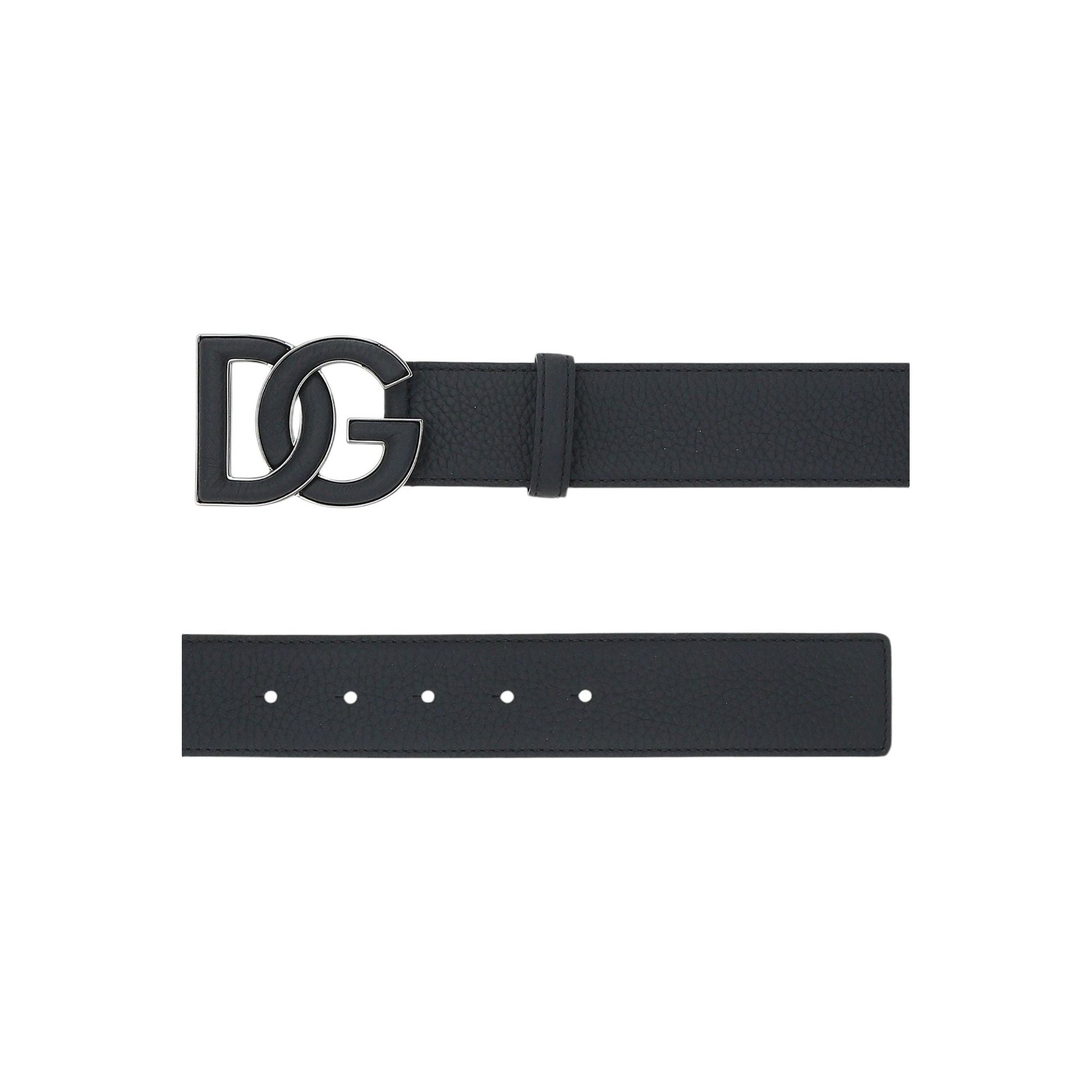 Grainy Leather Belt-DOLCE & GABBANA-JOHN JULIA