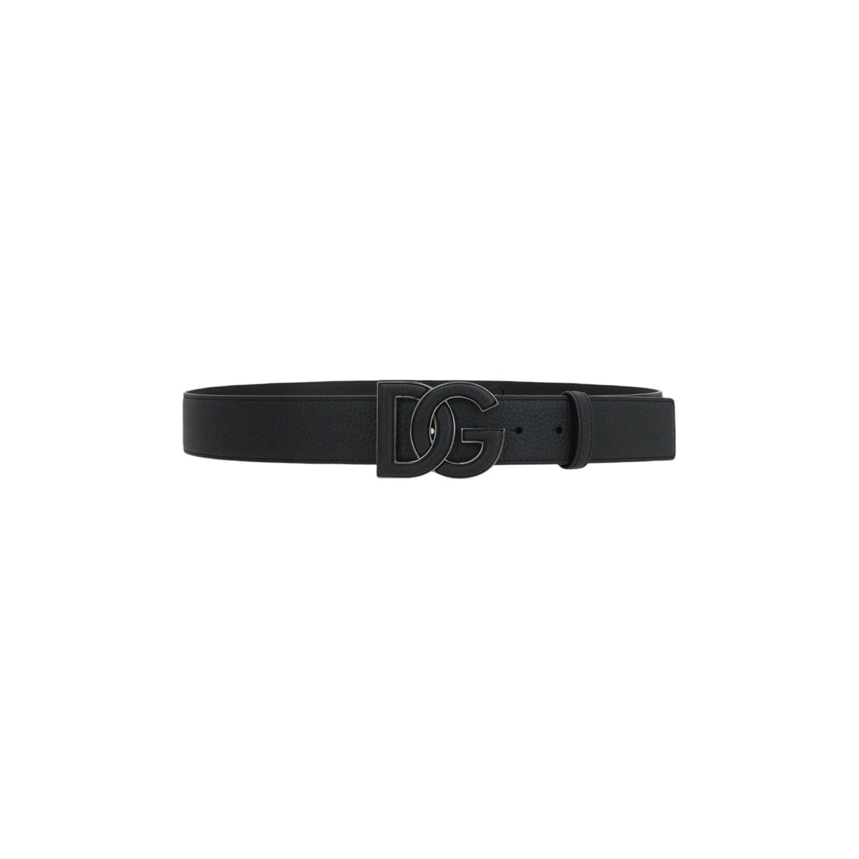 Grainy Leather Belt-DOLCE & GABBANA-JOHN JULIA