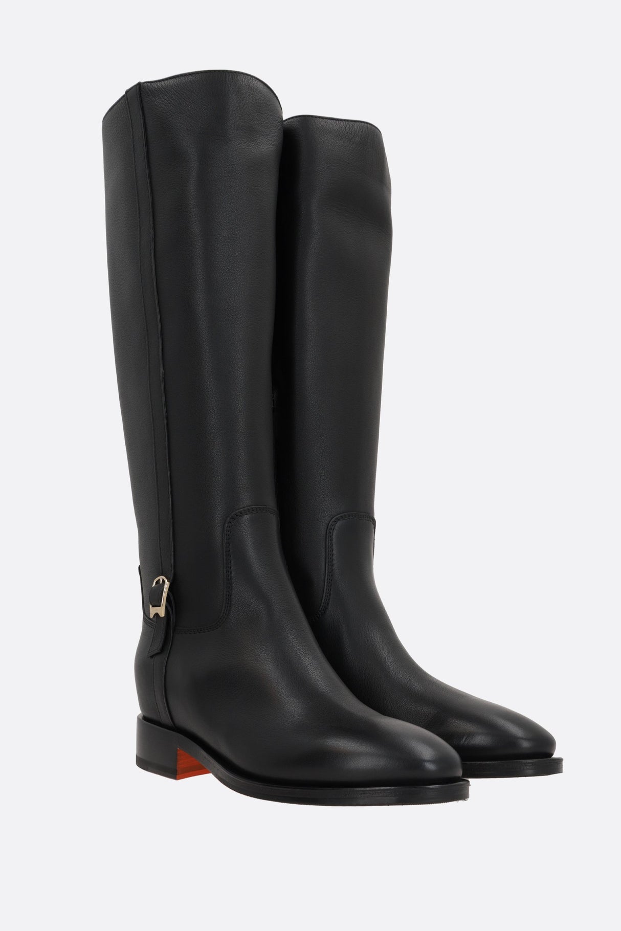 Grainy Leather Boots-SANTONI-JOHN JULIA