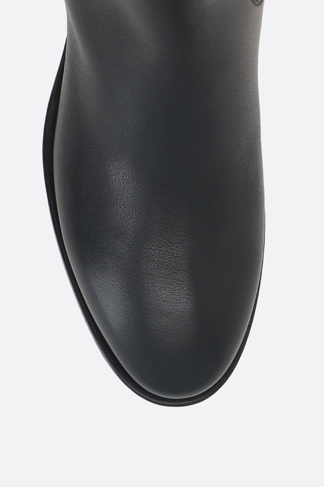 Grainy Leather Boots-SANTONI-JOHN JULIA