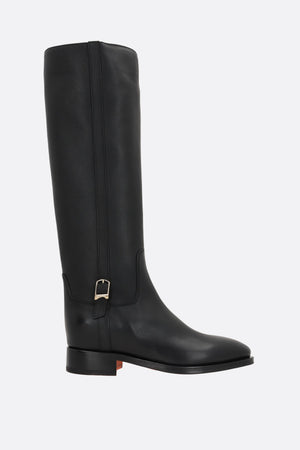 Grainy Leather Boots-SANTONI-JOHN JULIA