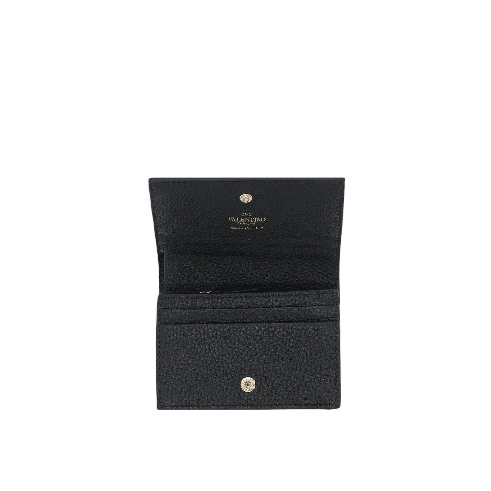 Grainy Leather Flap Wallet-VALENTINO GARAVANI-JOHN JULIA