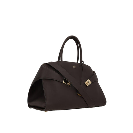 Grainy Leather Hug Medium Handbag-FERRAGAMO-JOHN JULIA