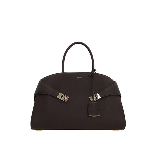 Grainy Leather Hug Medium Handbag-FERRAGAMO-JOHN JULIA