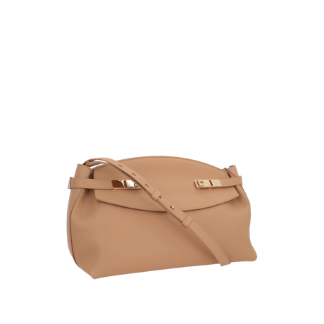 Grainy Leather Hug Shoulder Bag-FERRAGAMO-JOHN JULIA