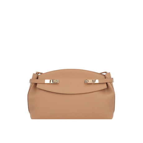 Grainy Leather Hug Shoulder Bag-FERRAGAMO-JOHN JULIA