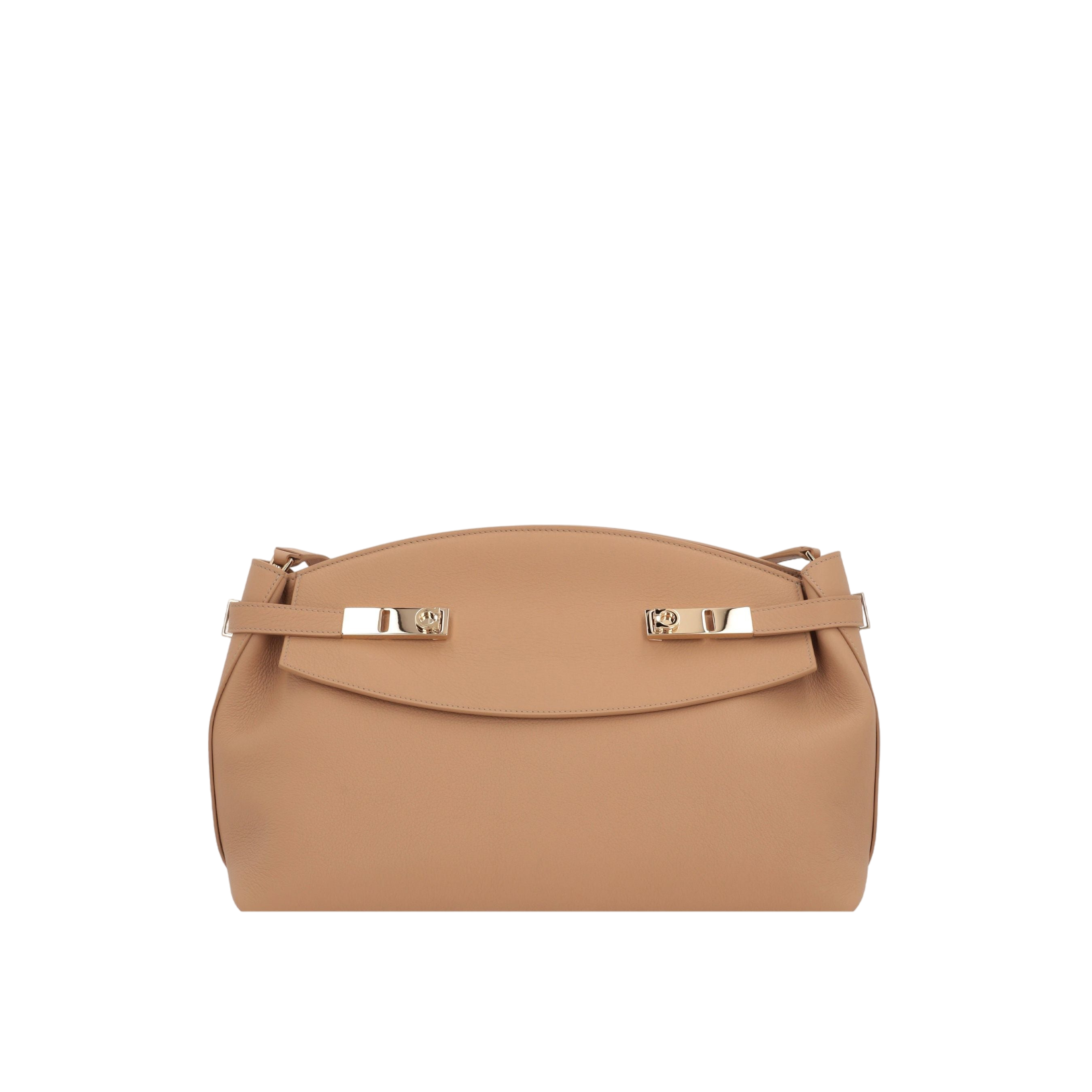 Grainy Leather Hug Shoulder Bag-FERRAGAMO-JOHN JULIA