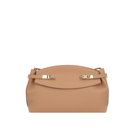 Grainy Leather Hug Shoulder Bag-FERRAGAMO-JOHN JULIA