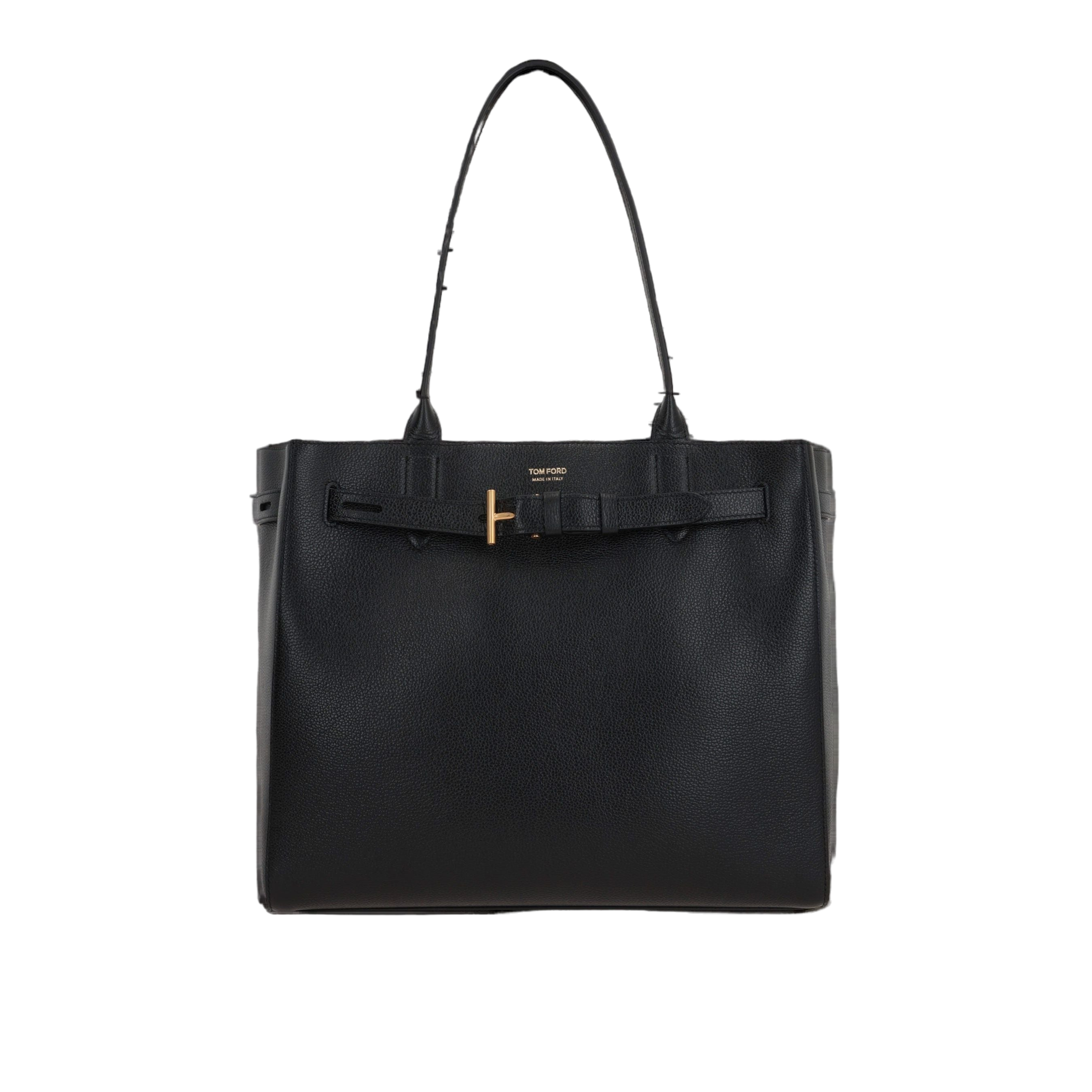 Grainy Leather Medium Audrey Tote Bag-TOM FORD-JOHN JULIA