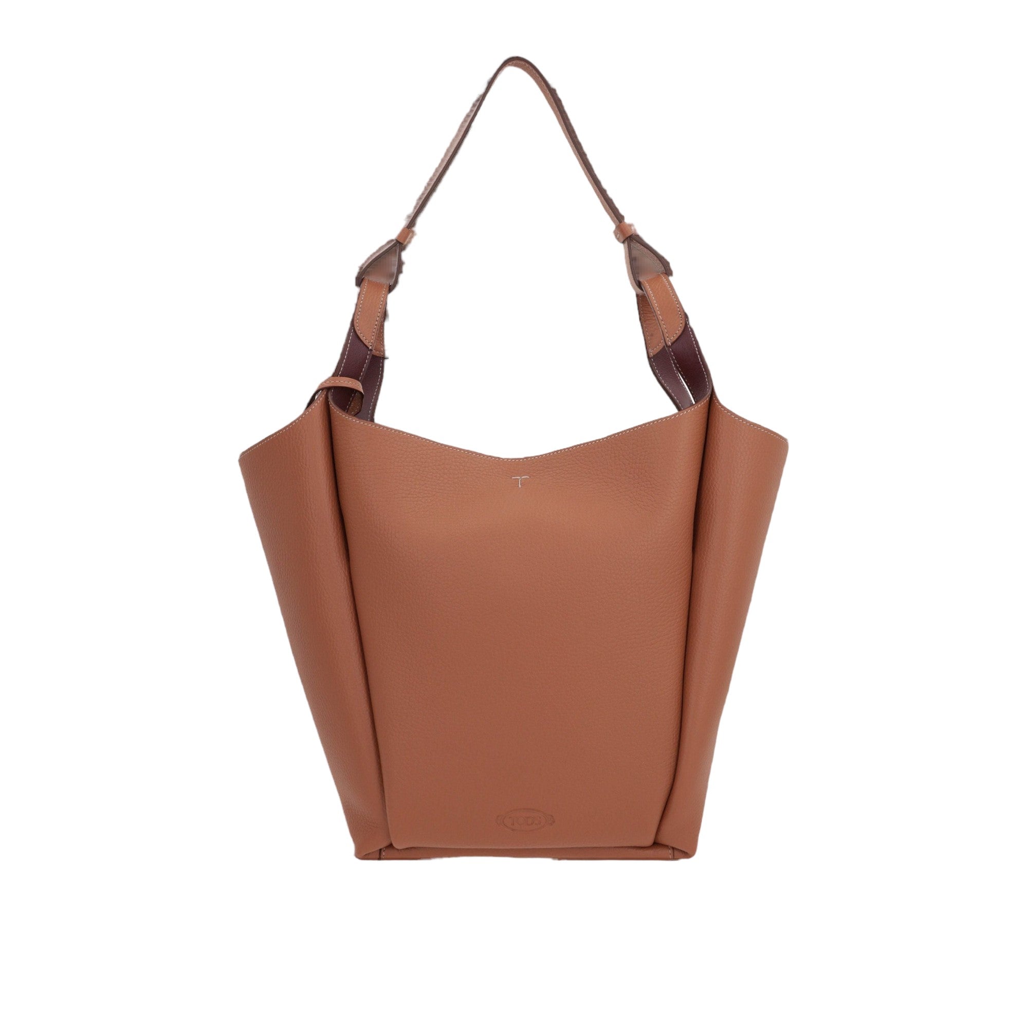 Grainy Leather Medium Bucket Bag-TOD'S-JOHN JULIA