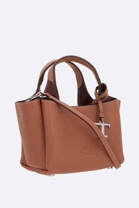 Grainy Leather Micro Tote Bag-TOD'S-JOHN JULIA