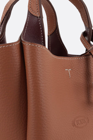 Grainy Leather Micro Tote Bag-TOD'S-JOHN JULIA