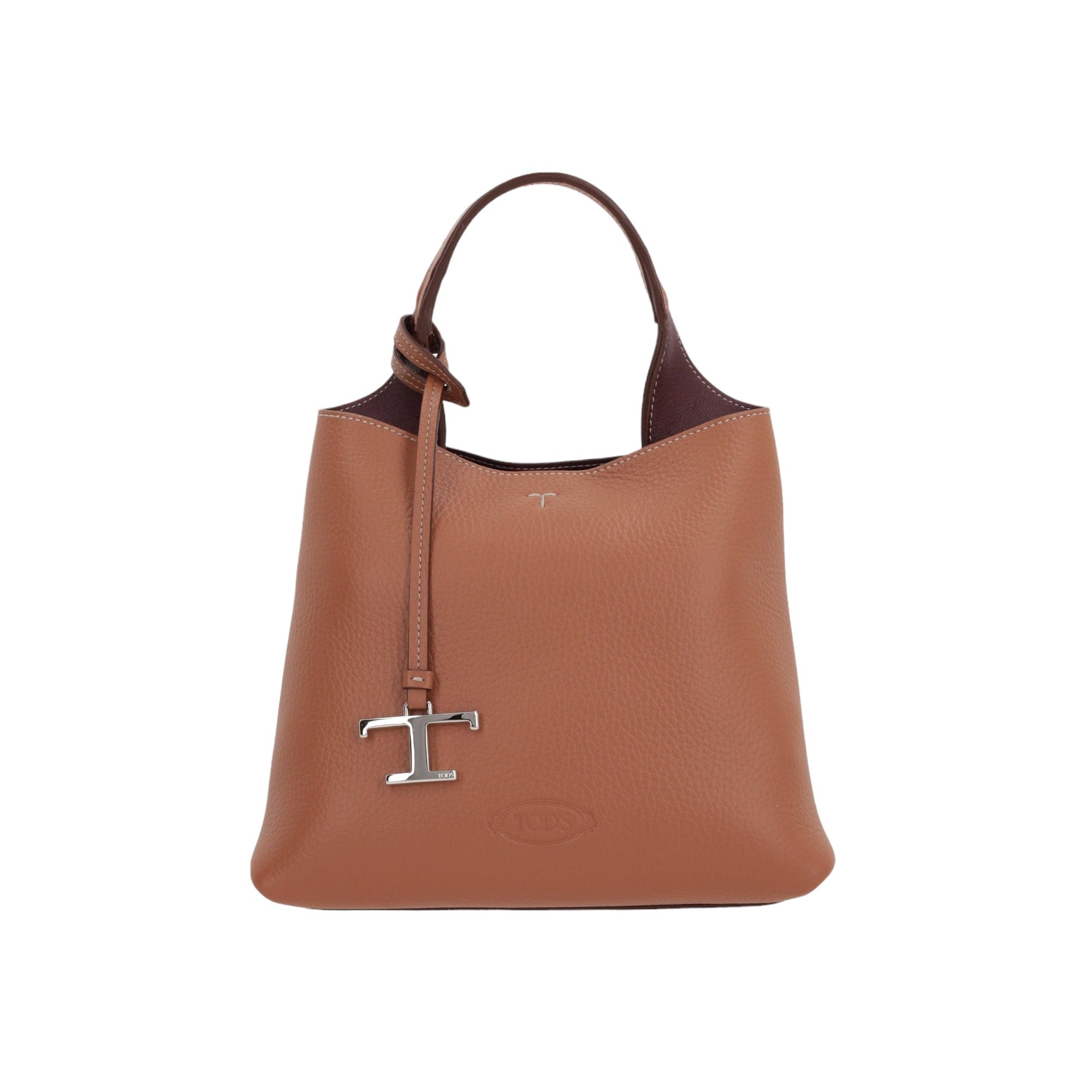 Grainy Leather Mini Handbag-TOD'S-JOHN JULIA