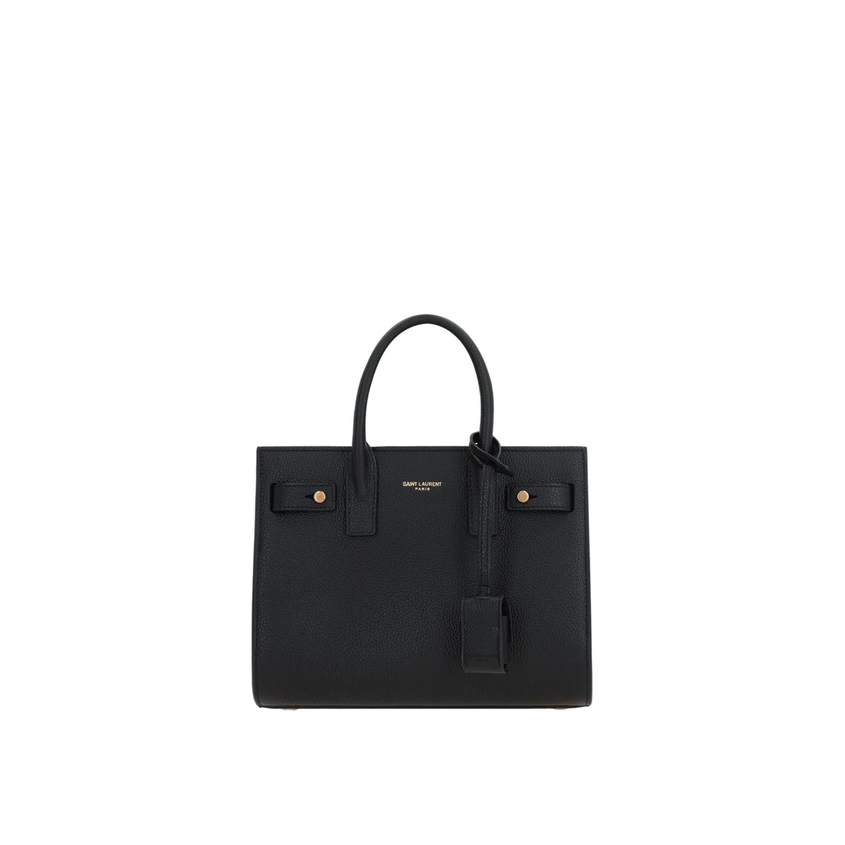 Grainy Leather Sac De Jour Baby Handbag-SAINT LAURENT-JOHN JULIA