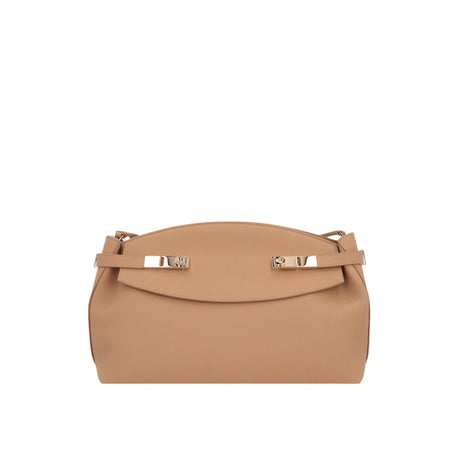 Grainy Leather Shoulder Bag-FERRAGAMO-JOHN JULIA