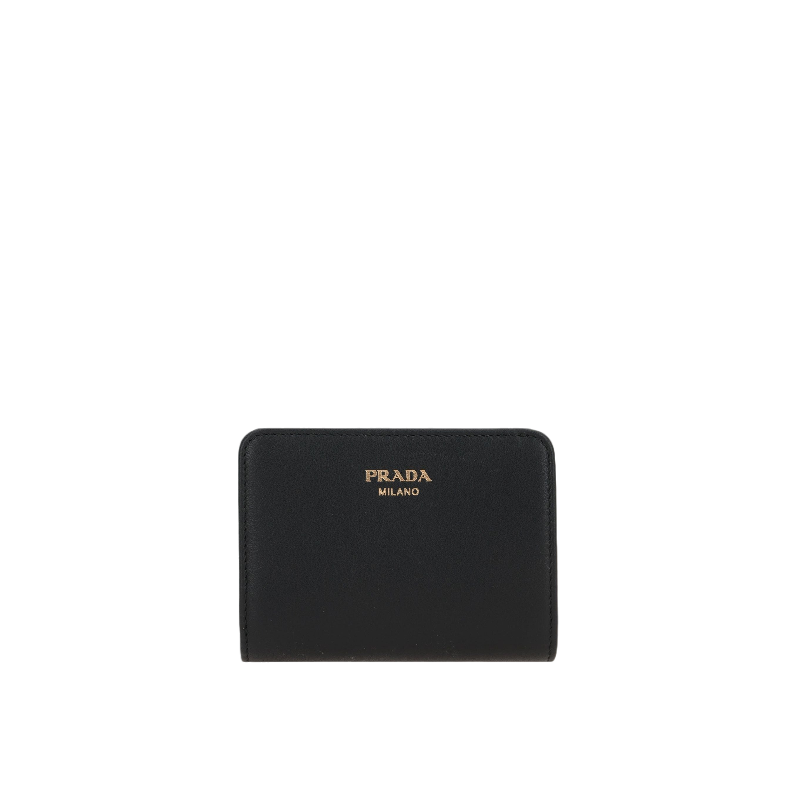 Grainy Leather Small Wallet-PRADA-JOHN JULIA