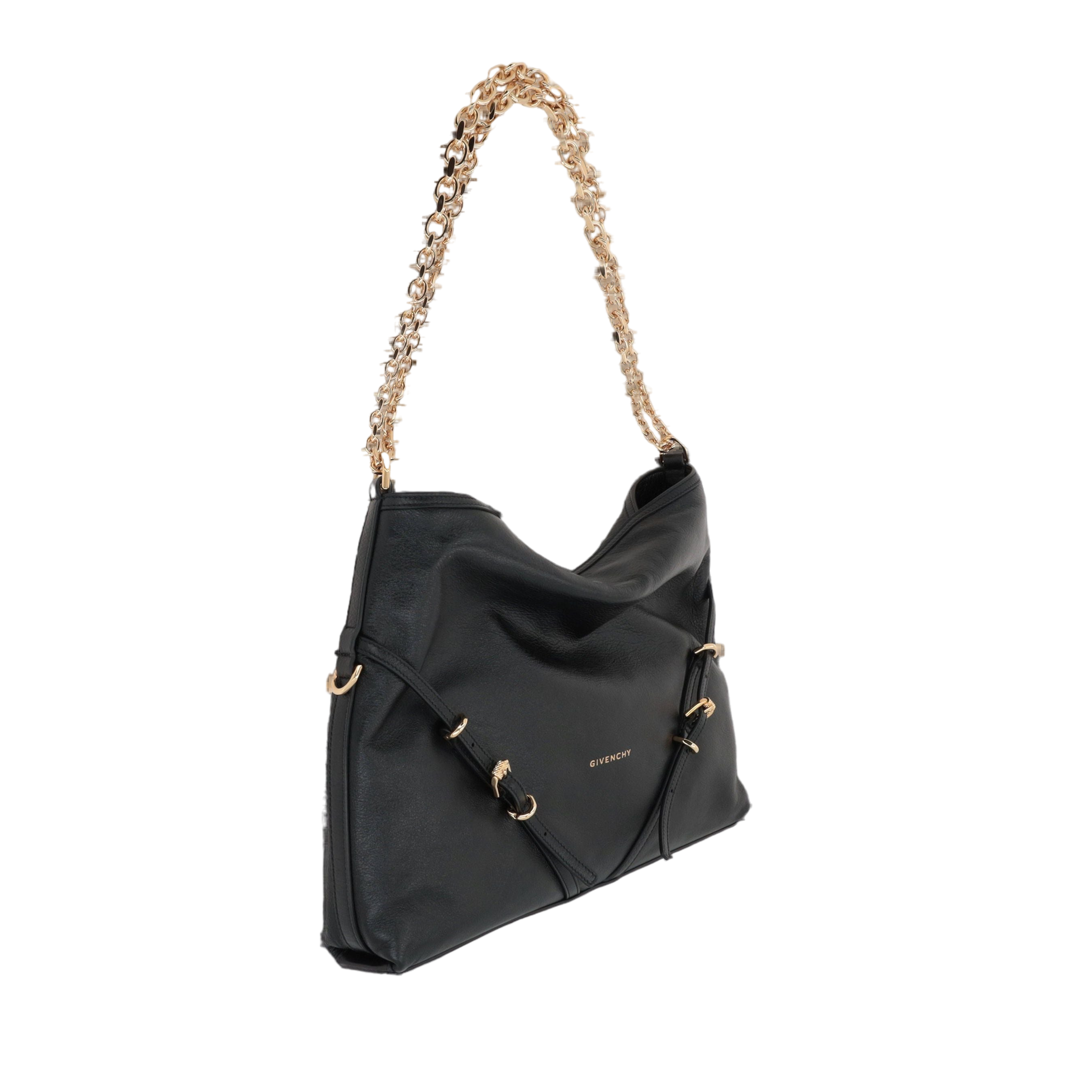 Grainy Leather Voyou Chain Medium Shoulder Bag-GIVENCHY-JOHN JULIA