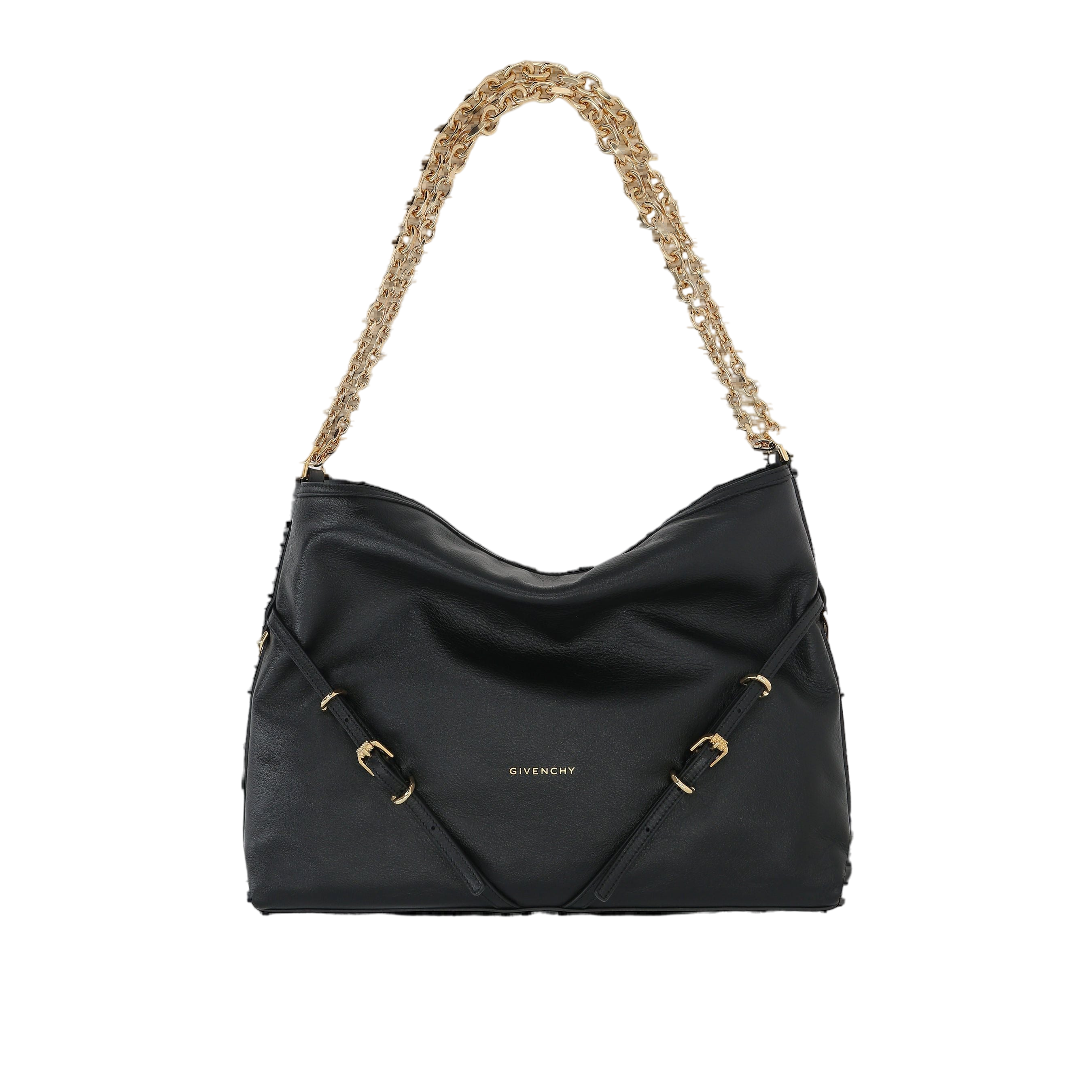 Grainy Leather Voyou Chain Medium Shoulder Bag-GIVENCHY-JOHN JULIA