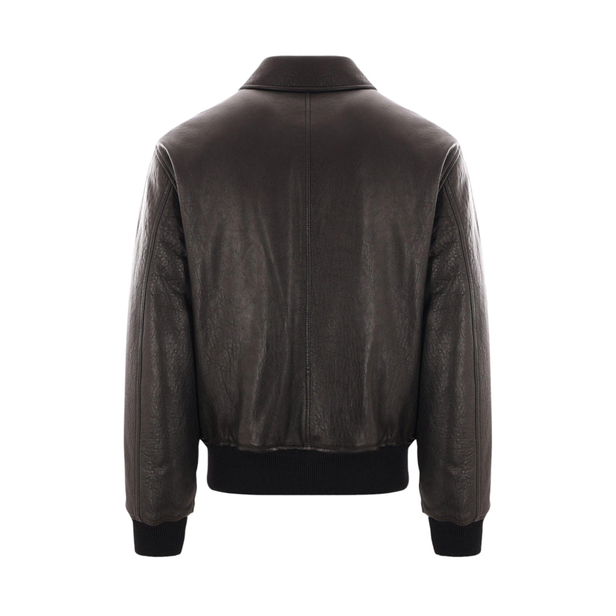 Grainy Nappa Bomber Jacket-SAINT LAURENT-JOHN JULIA