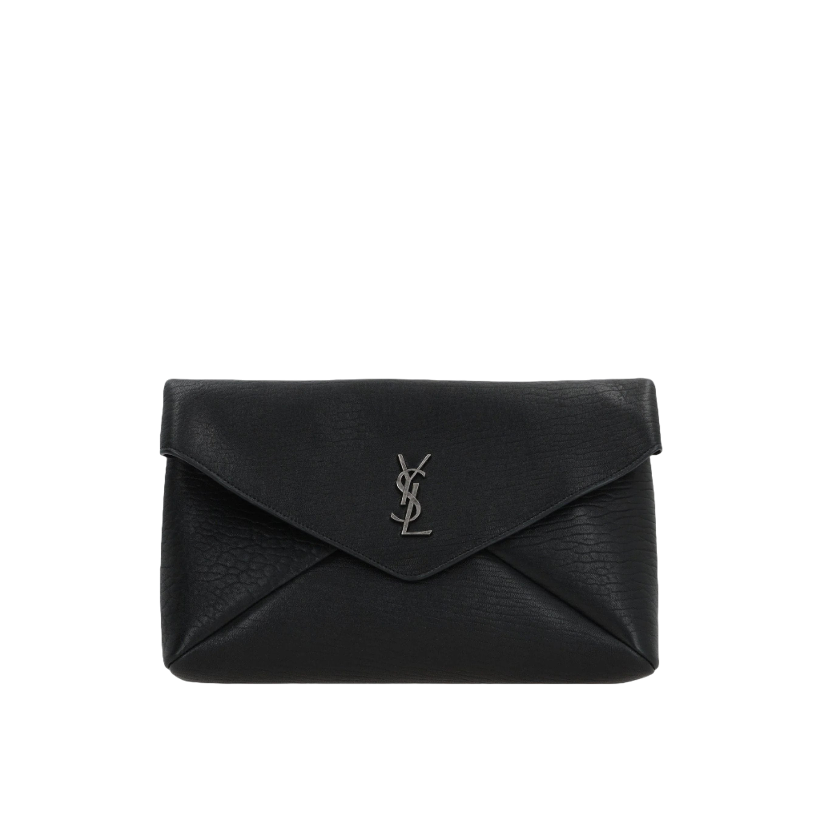 Grainy Nappa Cassandre Large Clutch-SAINT LAURENT-JOHN JULIA