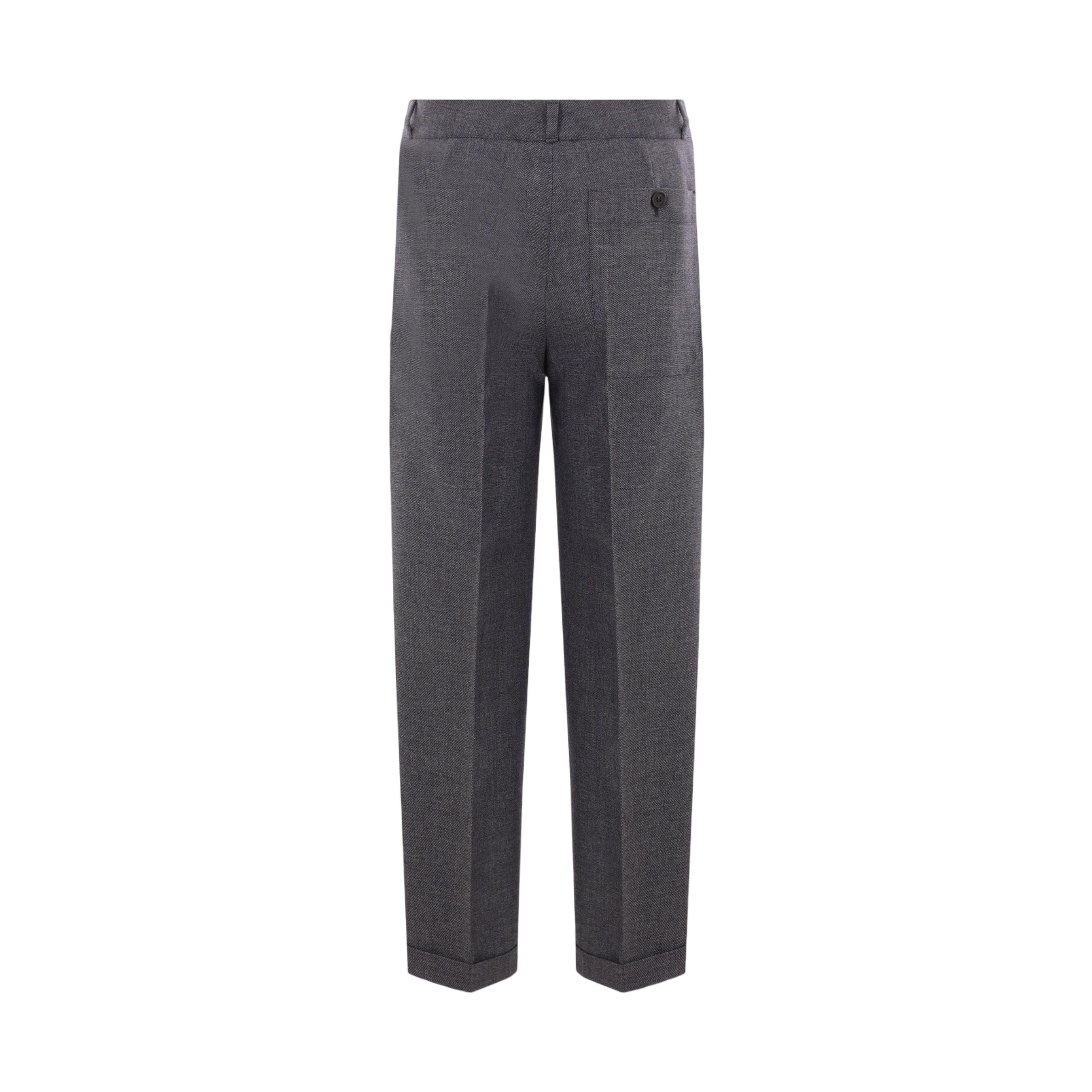 Grisaille Cropped Trousers-PRADA-JOHN JULIA